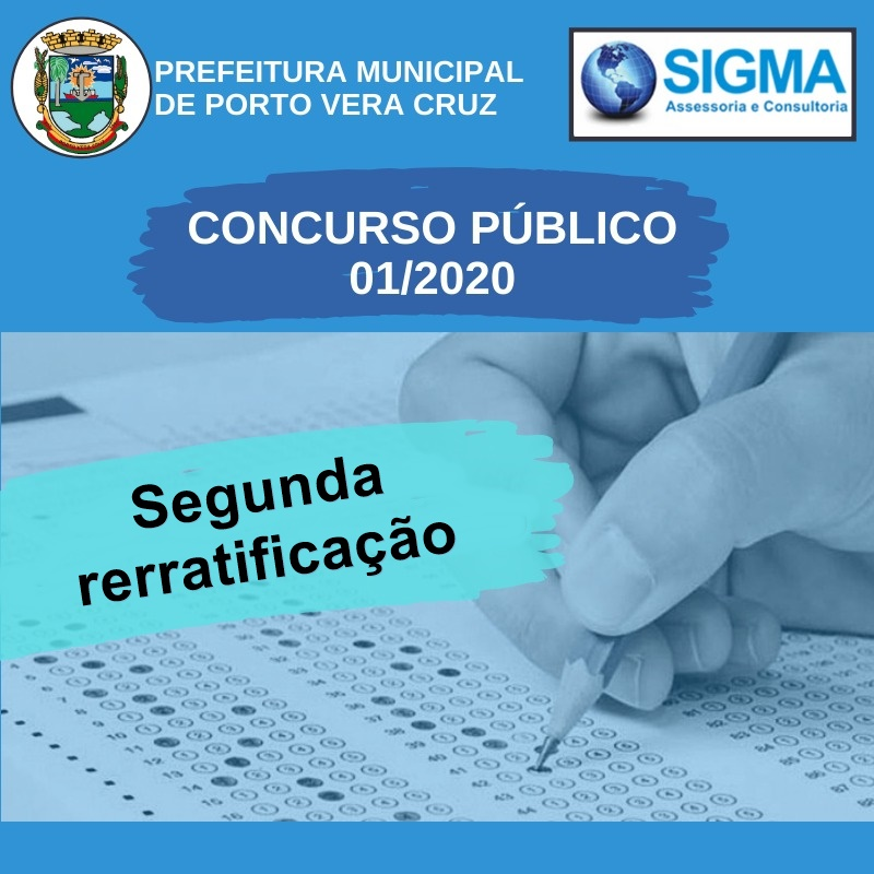 Segunda rerratificação do Concurso nº 01/2020